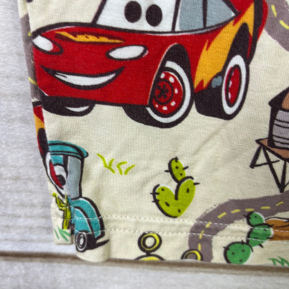 Disney Little Sleepies Cars Lightning McQueen 4T Bamboo Pajama Shorts Set - Picture 3 of 6